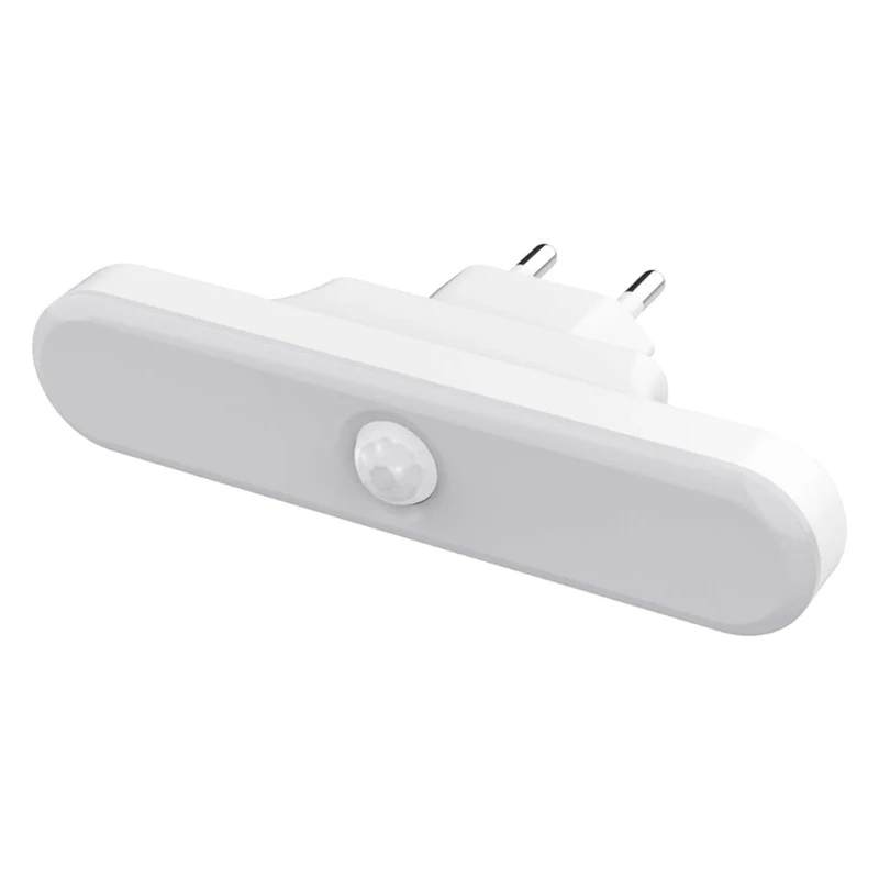 Alcapower Lampada notturna a LED luce da notte ricaricabile con funzione di emergenza, sensore PIR e crepuscolare, lanterna luce bianca naturale, funziona anche senza corrente, autonomia fino a 4 ore