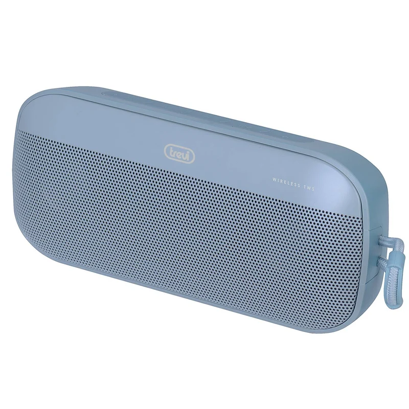 Trevi XR 8A18 Altoparlante Wireless 12W, cassa bluetooth portatile a batteria con connettività Lettore MP3 USB e Micro SD, ricaricabile tramite presa USB type-C, azzurro