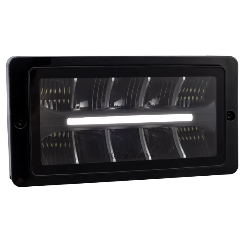 Lampada spot rettangolare Classic 220 con doppia striscia luminosa di posizione