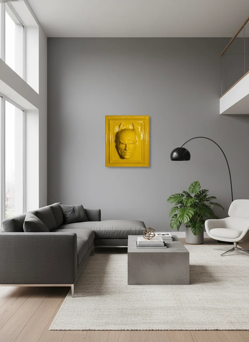 Eroe notturno quadro AxL: 70x60cm giallo