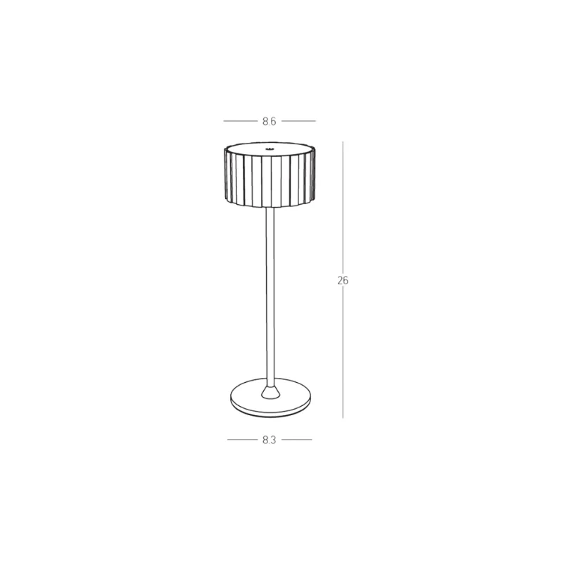 Anima lampada da tavolo 8.3x26cm (art.E488-489-900)