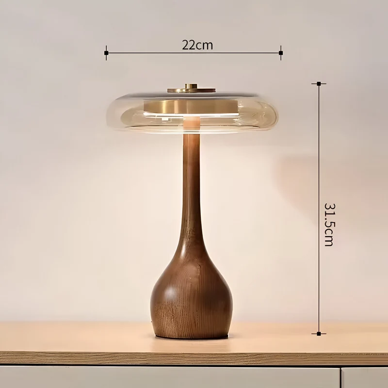 Tischlampe Legno Curvata