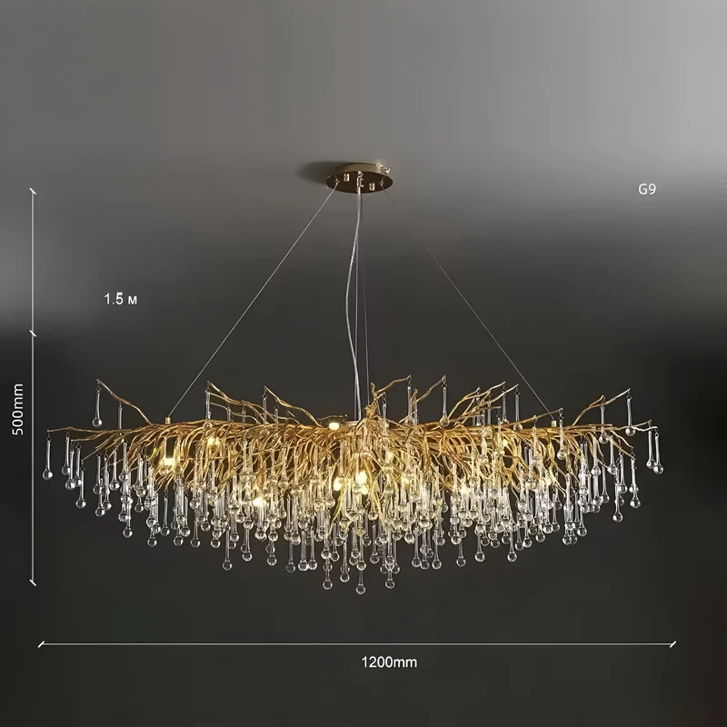 Designer Hängelampe Pioggia Dorata