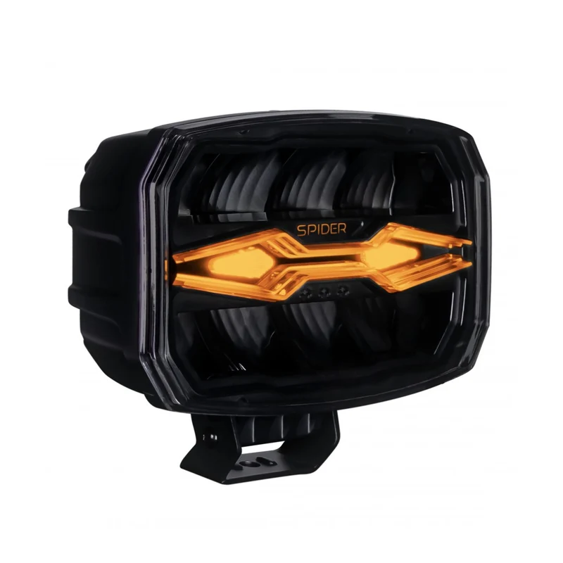 Faro di profondità X-Spider Ninja con luci diurne a LED bianche e luce stroboscopica ambra.