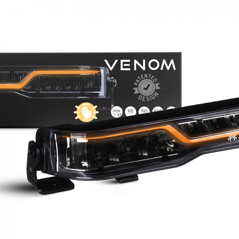 Barra luminosa X-Spider Venom da 22" con luci diurne a LED bianche e strobo ambra.