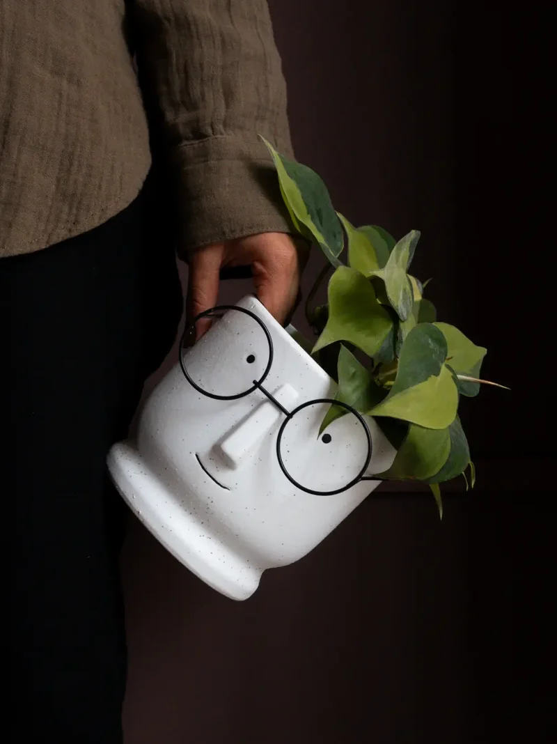 Jojo White Ceramic Planter