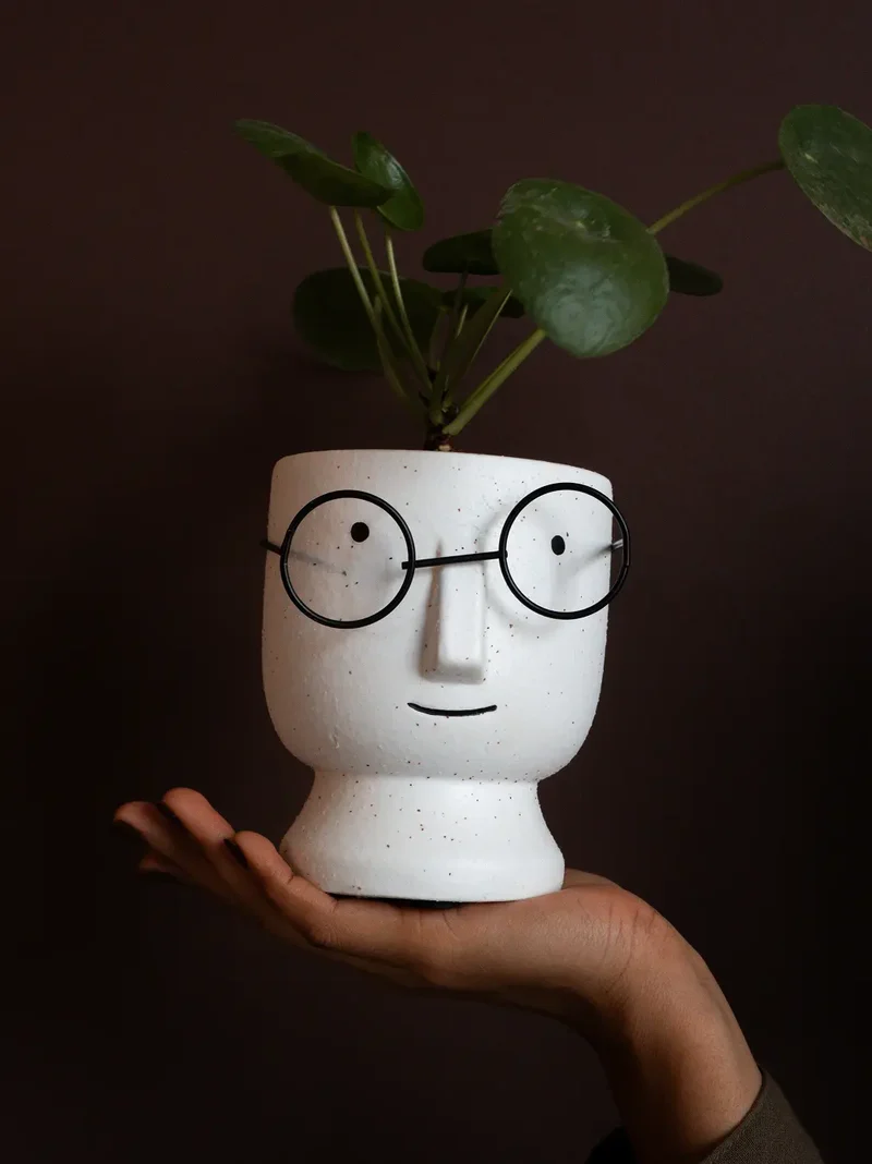 Jojo White Ceramic Planter