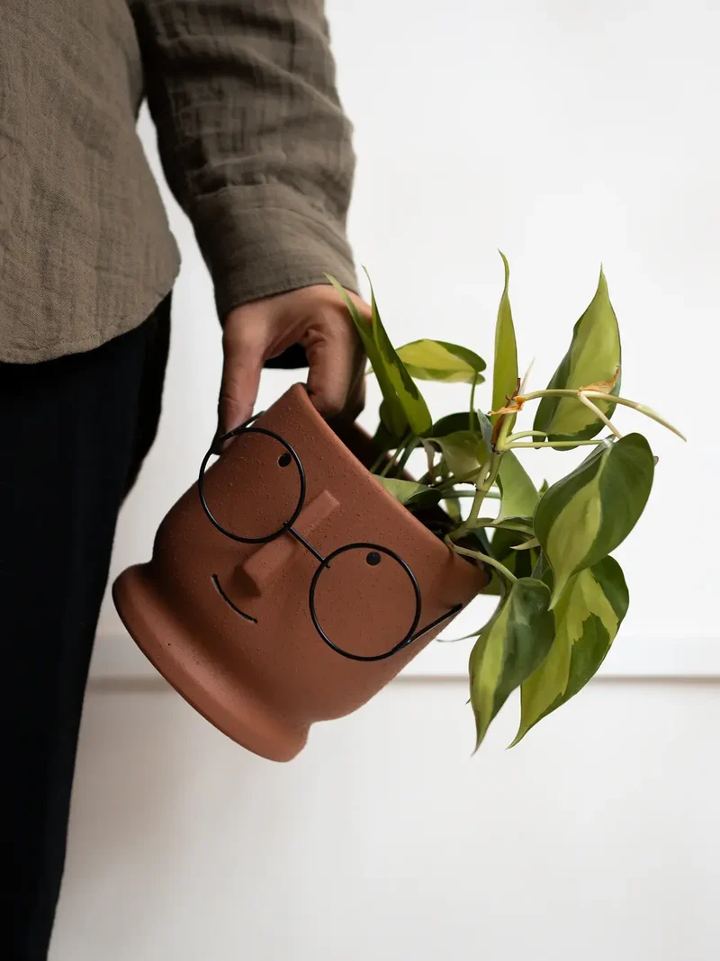 Jojo Brown Ceramic Planter