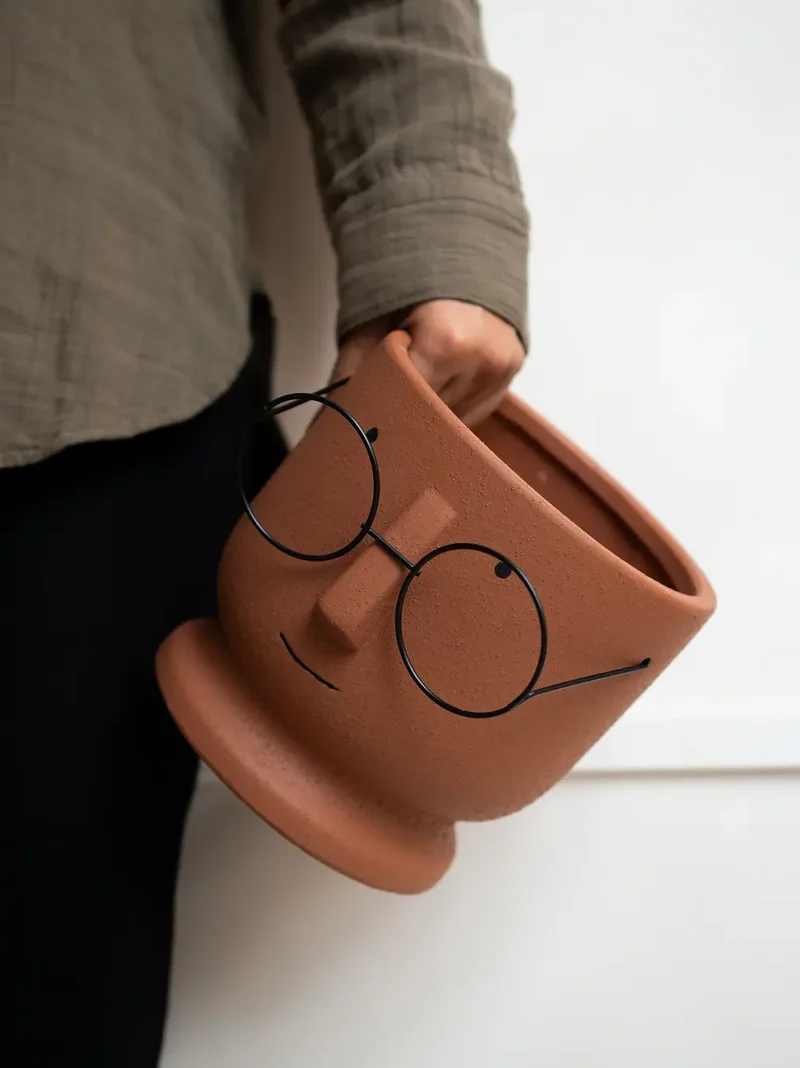 Jojo Brown Ceramic Planter
