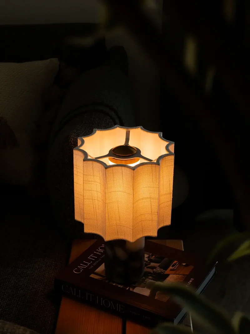 Haze Marble Portable Table Lamp
