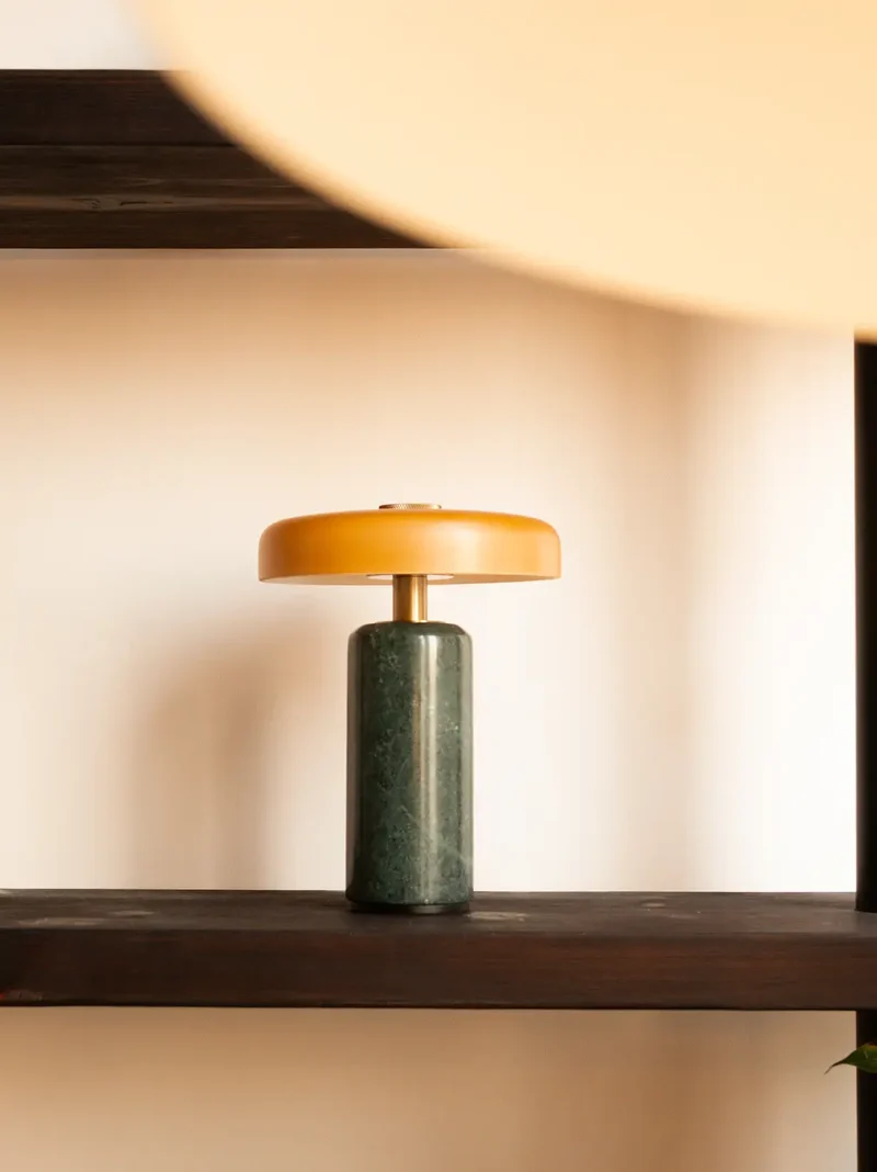 Alba Moss Marble Portable Table Lamp