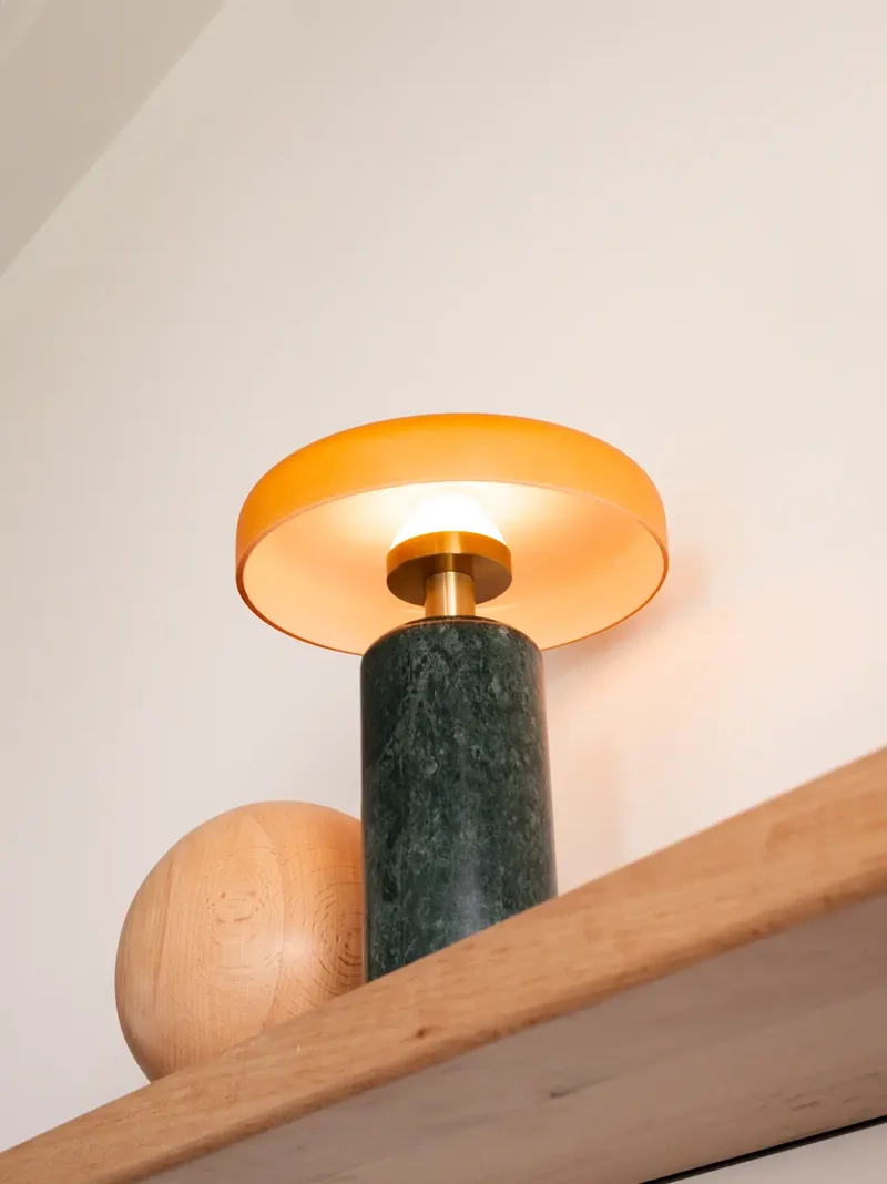Alba Moss Marble Portable Table Lamp