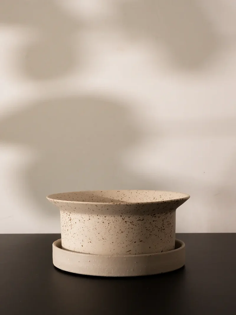 Kora Ceramic Planter - Ink Dot