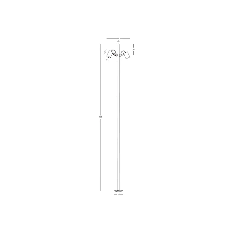 Stele a 2 paletto 250x44cm (art.E405)