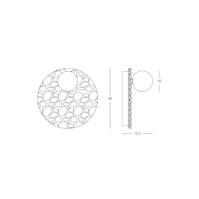 Muri applique 15.2x30cm (art.25316)