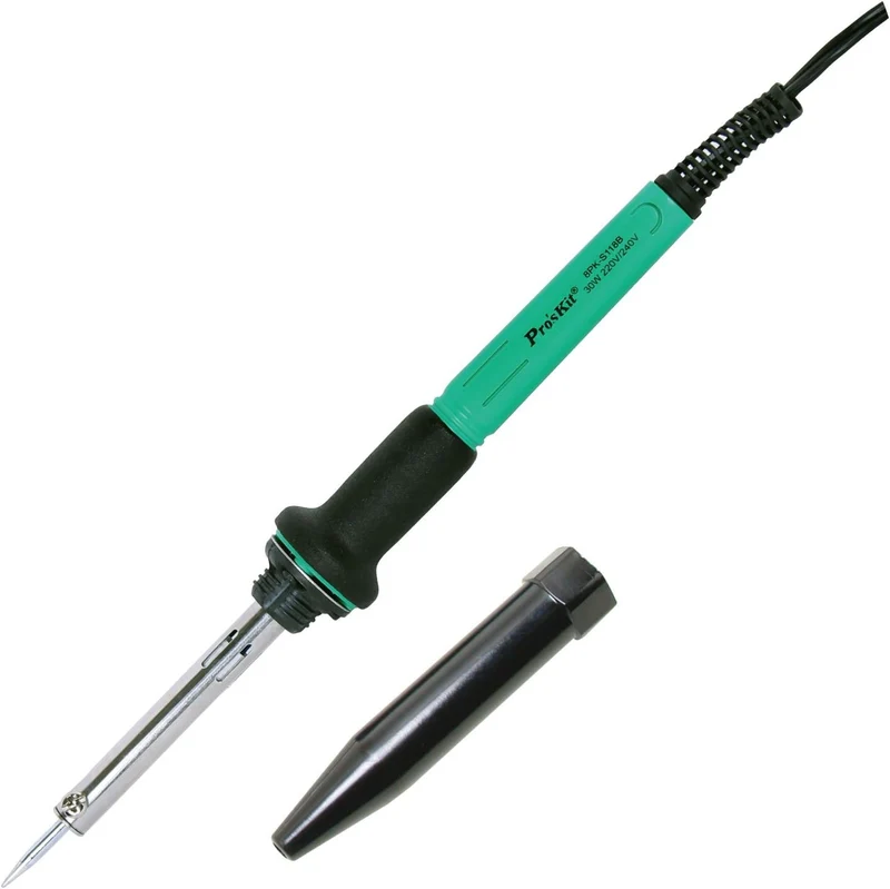 Pro'sKit Saldatore a Stilo, Saldatore portatile con temperatura 400 °C, Saldatore a Stagno 30W, punta di saldatura a lunga durata
