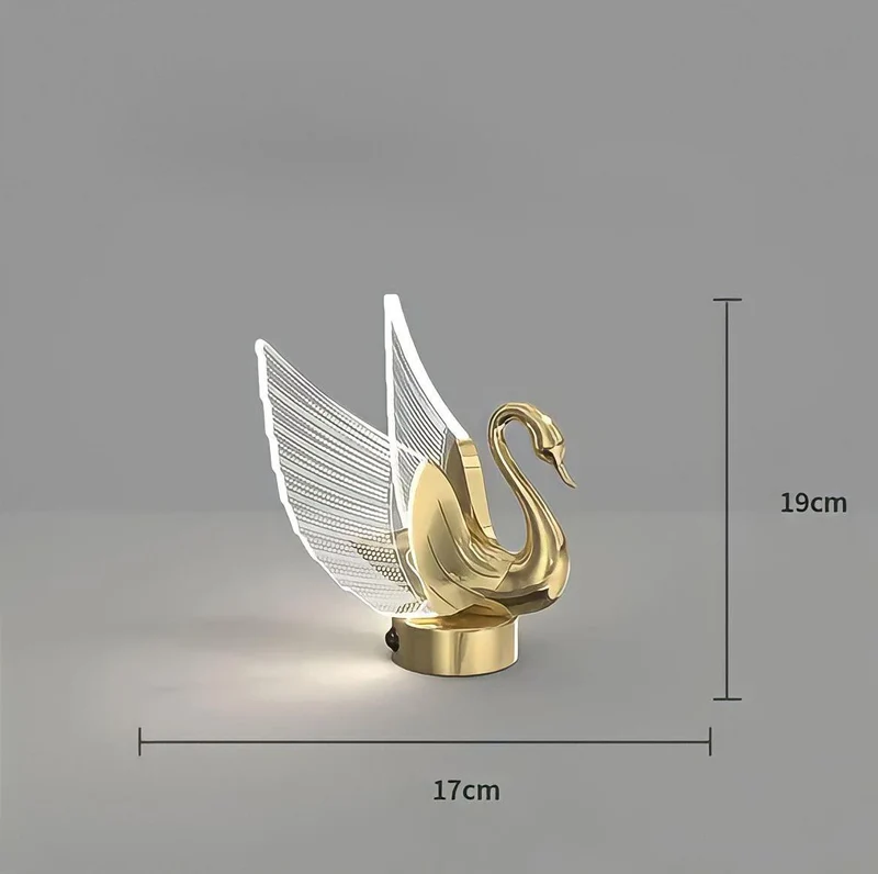 Tischlampe LED in Schwanform