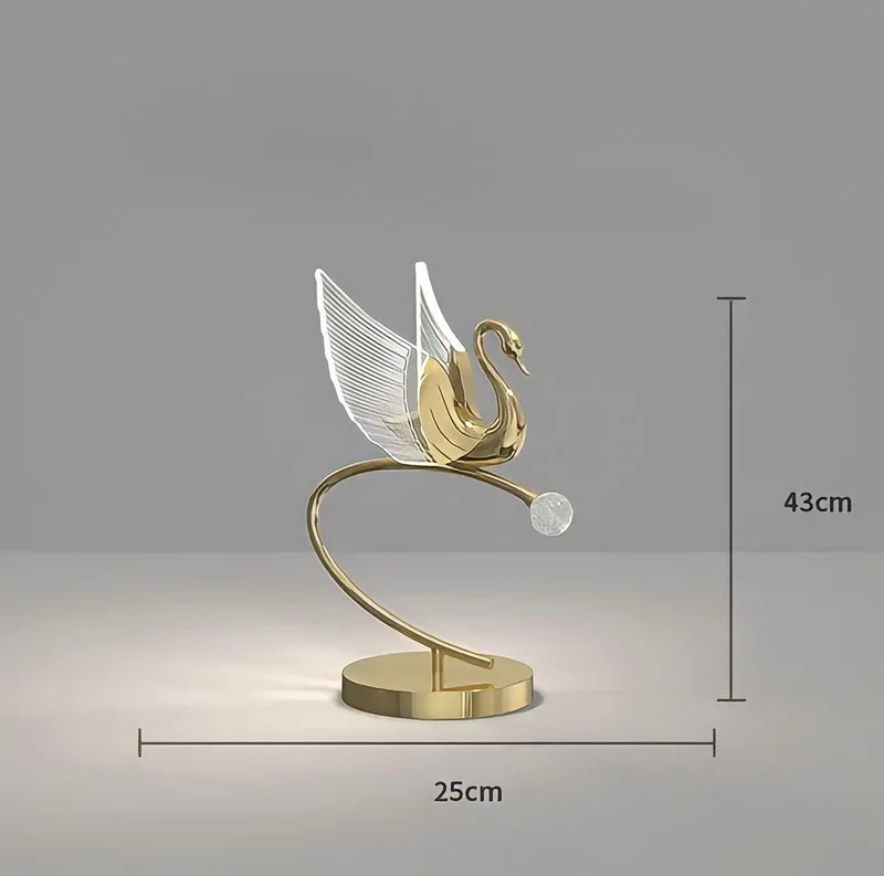Tischlampe LED in Schwanform