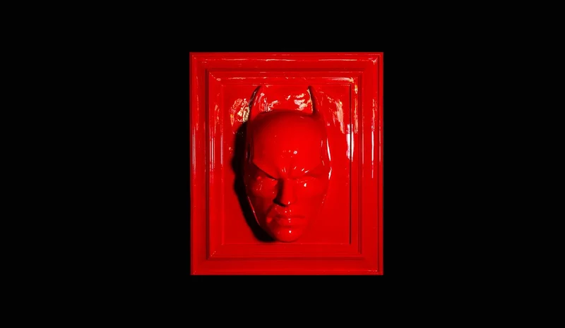 Eroe notturno rosso lucido quadro 70x60cm