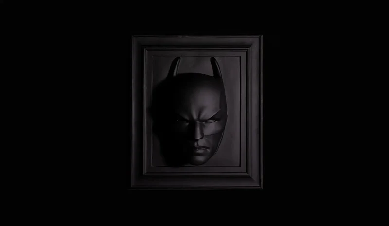 Eroe notturno nero opaco quadro 70x60cm