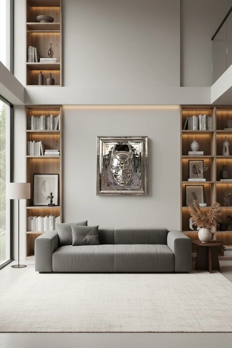 Eroe notturno cromo quadro 70x60cm