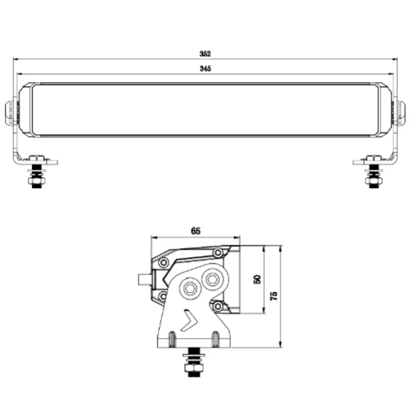 Barra luminosa a LED da 12" con stroboscopio