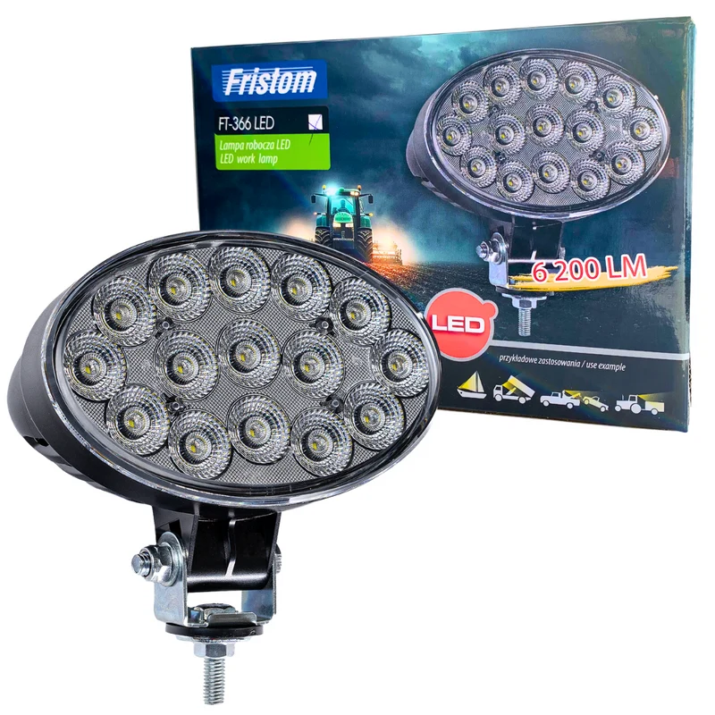 Luci di lavoro a LED ovali Fristom / oltre 6000 lumen
