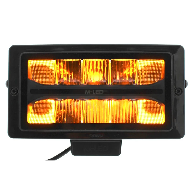 Lampada spot rettangolare Classic 220 con doppia luce di posizione