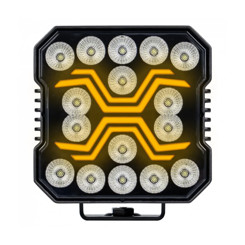 Lampada da lavoro a LED Spider con luce di posizione ambra / 60 W