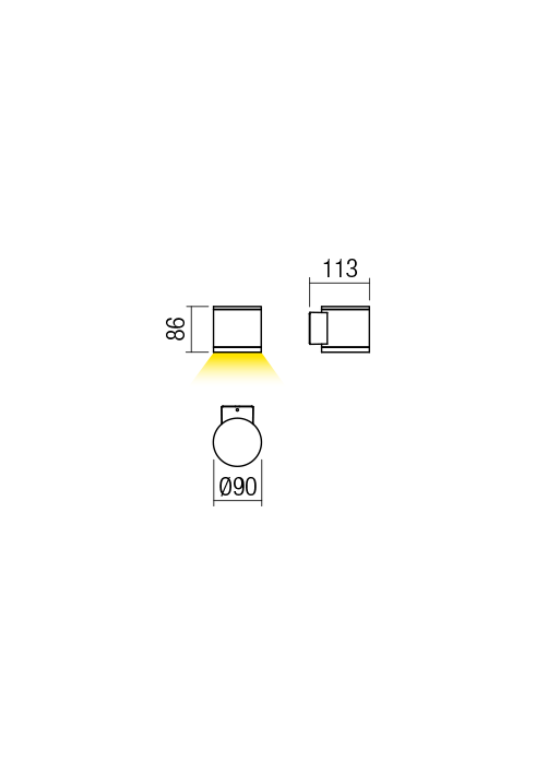 Eta Applique Luce Diretta 3000k