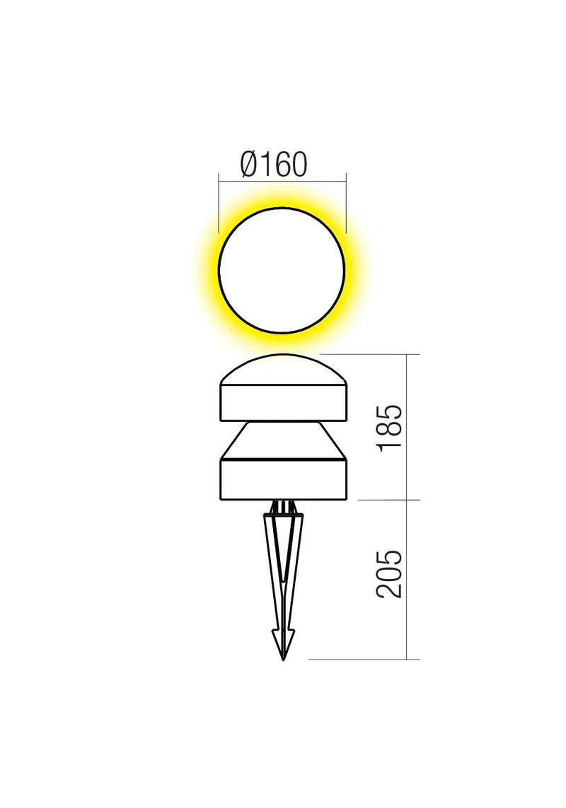 Cliff Paletto 360° Light Emission Ø160 220V Ac 2700k