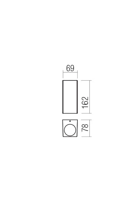 Brick Applique Luce diretta/Indiretta 3000k