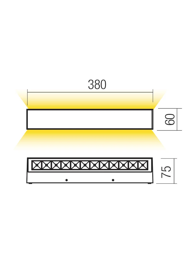 Aroos Applique Double Emission 3000k