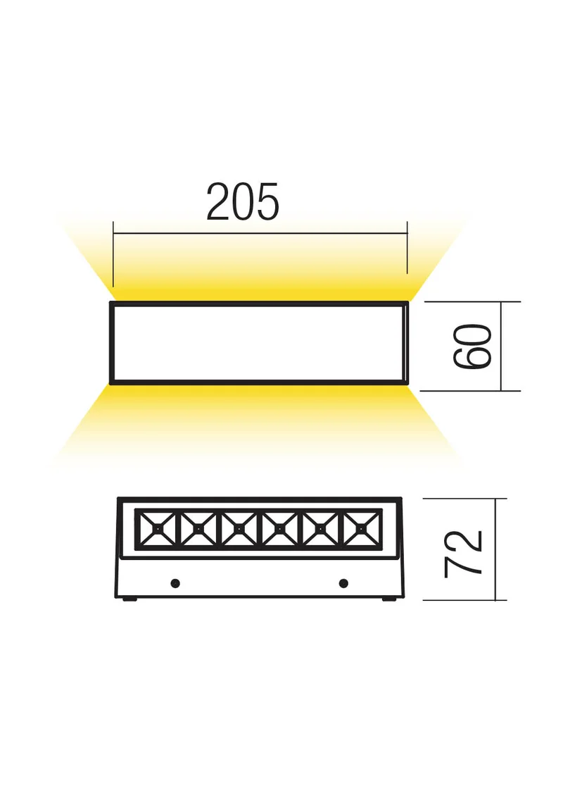 Aroos Applique Double Emission 2700k