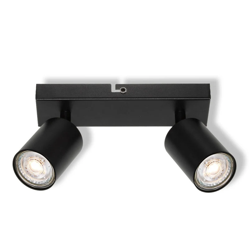 OSRAM Faretto LED a 2 punti ELEMENTAL Nero, Lampada, 2xGU10, Nero, 21 x 13,8 x 6,5 cm