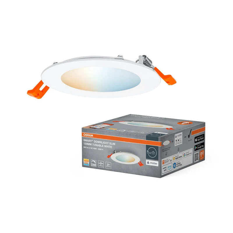 OSRAM Matter SMART+ FARETTO INCASSO SLIM Ø 120mm TW 8W Bianco Regolabile, 3000…6500K