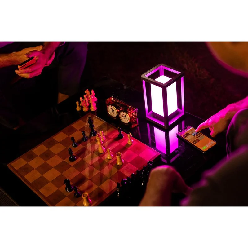 OSRAM SMART+ Wifi Cornice da Tavolo Powerbank USB RGB Lampada da Tavolo da Esterno portatile, nero, 3000K 12x20,3cm