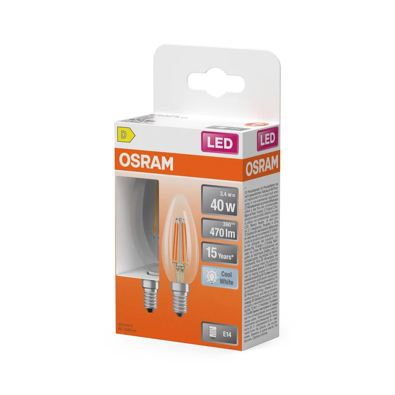Retrofit LED CLASSIC B 3.4W 840 Chiaro E14 1