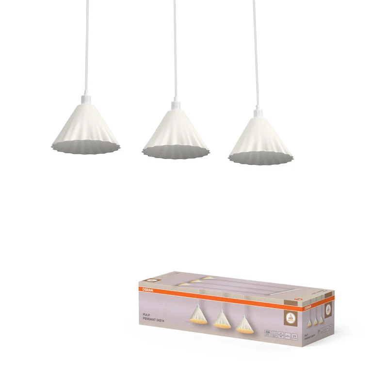 OSRAM DECOR Lampada a sospensione a 3 fiamme Decor Pulp bianco, E14