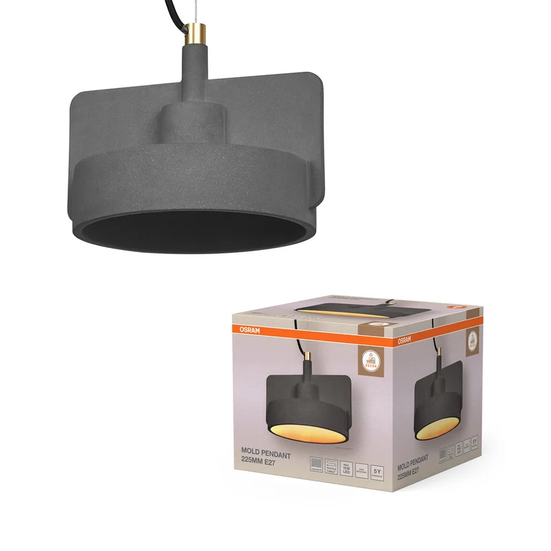 OSRAM DECOR Lampada a sospensione Mold 225MM 1xE27 Grigio scuro
