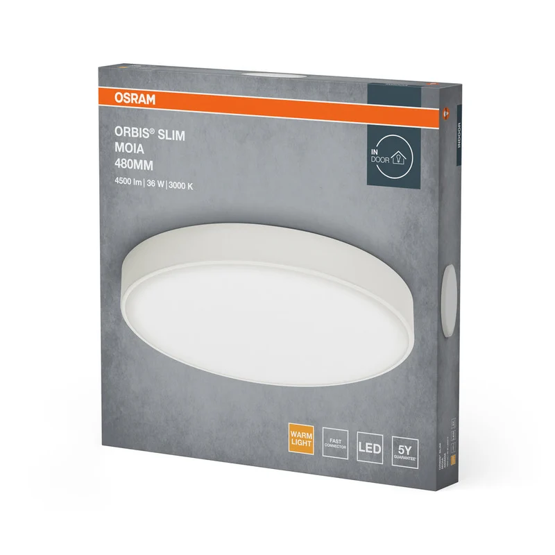 OSRAM ORBIS Slim Moia lampada da soffitto, bianca, 36W, 4500lm