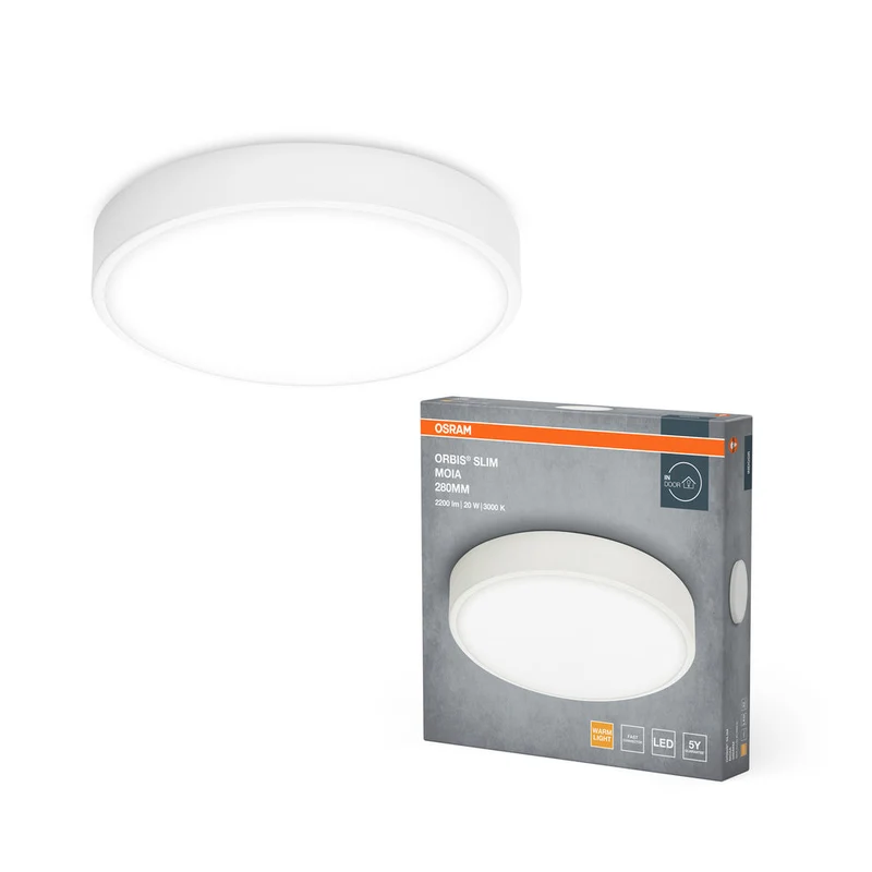OSRAM ORBIS Slim Moia lampada da soffitto, bianca, 20W, 2200lm