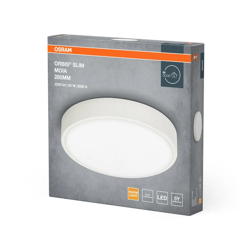 OSRAM ORBIS Slim Moia lampada da soffitto, bianca, 20W, 2200lm
