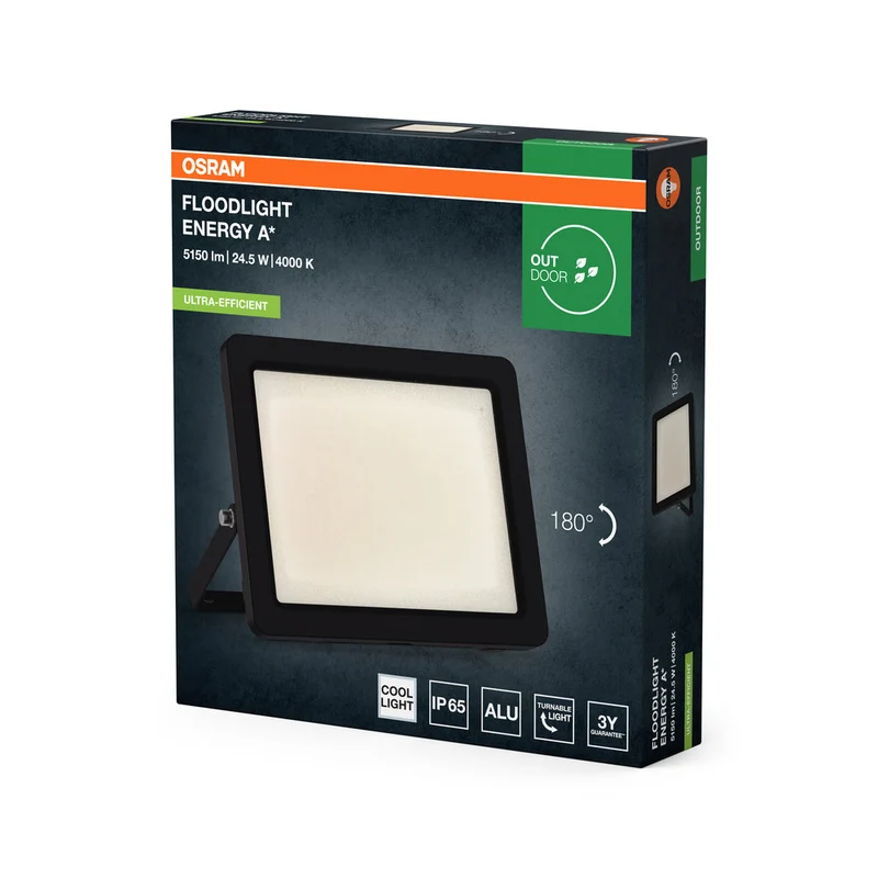 OSRAM FARETTI EFFICIENZA ENERGETICA LED Strahler, 24.5 W, 4000K Grigio scuro