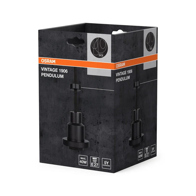 OSRAM Vintage 1906® Lampada a sospensione Pendulum nera E27