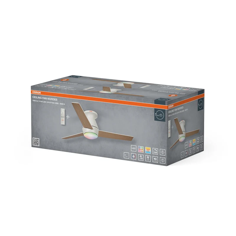VENTILATORE DA SOFFITTO NORDES 1065 38W CCTRGB OSRAM
