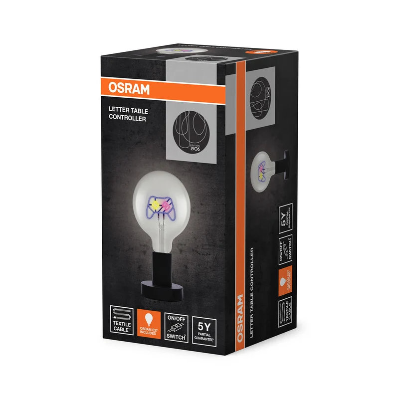 OSRAM 1906 LETTER LAMPADA DA TAVOLO Controller 1.2W E27
