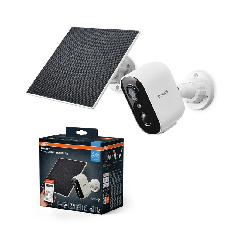 OSRAM Wifi SMART+ telecamera di sorveglianza esterna intelligente solare bianca