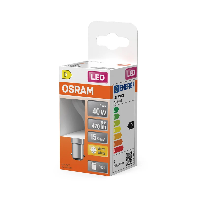 Retrofit LED CLASSIC P 3.4W 827 Chiaro B15d