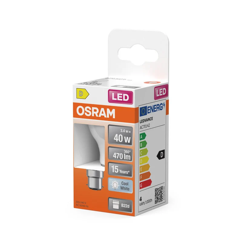 Retrofit LED CLASSIC P 3.4W 840 Opalino B22d